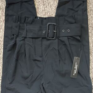 NEW Black High-Waisted Pants with Belt